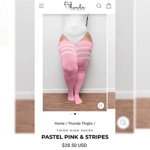 Pastel Pink Thigh High Socks 💗💗💗💗💗💗